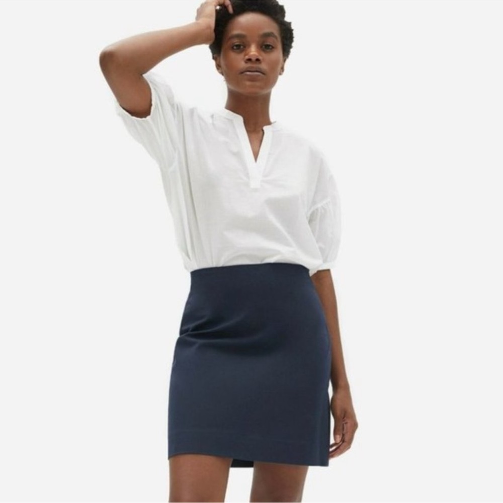 NWT Everlane navy blue “the mini skirt” size 12